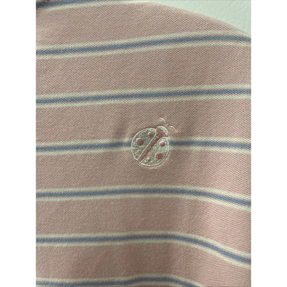 Polo Golf Ralph Lauren Pro Fit‎ Men's Medium Pink Striped Polo Shirt Ko Olina HI